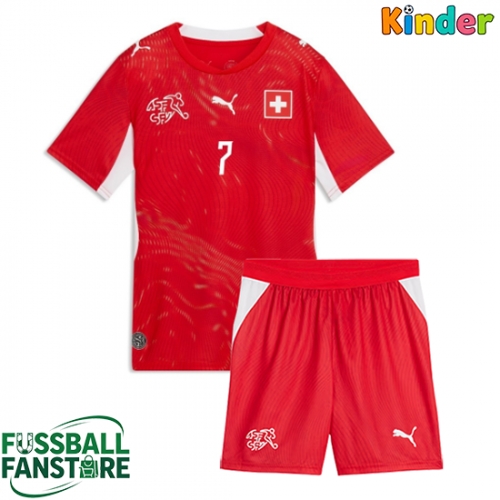 Schweiz Breel Embolo #7 Replik Heimtrikot Kinder WM 2026 Kurzarm (+ Kurze Hosen)
